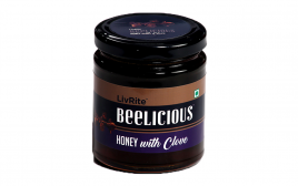LivRite Beelicious Honey with Clove   Glass Jar  250 grams
